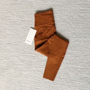 Lululemon Fast and Free HR Tight 28" (Butternut Brown, Size 4)